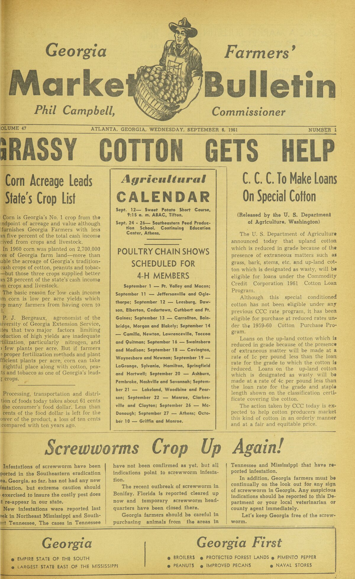 Farmers and consumers market bulletin, 1961 September 6 image