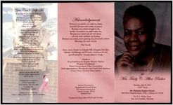 Celebration of Life for Mrs. Trudy C. Allen-Parker, Monday, July 20, 2015, 12:00 Noon, Mt. Ephraim Baptist Church, 1202 West Marietta Street, N.W., Atlanta, GA 30318, Dr. R. L. White, Pastor, Rev. Lee Franklin, Officiating