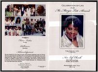 Celebration of Life for Ms. Margie Tate Almond, Friday, November 1, 2013, 11:00 A.M., New Life Church, 3592 Flat Shoals Road, Decatur, Georgia 30034, Reverend Marlin Harris, Pastor, Officiating