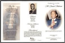 Celebrating the Life of Mr. Daniel Anderson, Psalm 1:1, Saturday, August 23, 2014, 11:00A.M., St. John The Evangelist Catholic Church, 230 Arnold Street, Hapeville, Georgia 30354