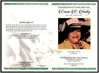 Celebration of Love and Life, Emma K. Bailey, July 1, 1928 - August 17, 2016, Friday, August 26, 2016, 11:00 A.M., Antioch East Baptist Church, 1223 Hardee Street, Northeast, Atlanta, Georgia 30307, Reverend J.E. Howard, Senior Pastor, Officiating