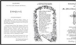 Celebrating the Life of Mrs. Mildred Valencia Vinson Baker, Friday, July 9, 1999, 3:00 P.M., In the Sanctuary of Saint Paul A.M.E. Church, 989 Morrow Avenue, Macon, Georgia 31201, Rev. Terence Renard Gray, Pastor/Officiant, Interment, Woodlawn Memorial Park, "Hutchings Service"