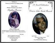 A Sunset Celebration for Deacon Luke Isaiah Barnett, April 29, 2010, 1P.M., Chestnut Grove Baptist Church, Athens, Georgia, Pastor Wilson Lattimore, Officiating
