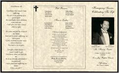 Homegoing Service Celebrating The Life of Mr. Harvey Barton, Sunrise February 20, 1950, Sunset November 24, 2007, Friday, November 30, 2007, 1:00 P.M., Love Joy Baptist Church, Officiating Rev. Carey N. Ingram