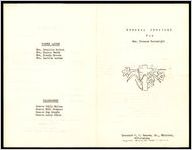 Funeral Services for Mrs. Frances Boatwright, Reverend P.F. Ransom, Jr., Minister, Officiating, Tuesday, March 26, 1968