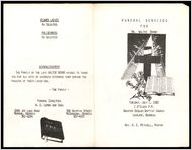 Funeral Services for Mr. Walter Brown, Tuesday, July 2, 1985, 2 O'Clock P.M., Greater Beulah Baptist Church, Lovejoy, Georgia, Rev. W.E. Mitchell, Pastor