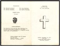 Obsequies for The Late Mr. Amos Bundrage, Sunday, Novmeber 13, 1977, 3:00  P.M., Sandy Run A.M.E. Church, Devereux, Georgia