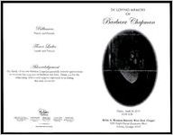 In Loving Memory of Barbara Chapman, Friday, April 24, 2015, 11:00 A.M., Willie A. Watkins Historic West End Chapel, 1003 Ralph David Abernathy Blvd., Atlanta, Georgia 30310