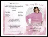 Honoring Her Spirit, Mamie Lois Clark, December 2, 1941 - January 26, 2016, Service, Tuesday, February 2, 2016 - 1:00 P.M., Donald Trimble Mortuary Chapel, 1876 Second Avenue, Decatur, GA 30032, Pastor Larry Brown Jr. Eulogist, Larry Collins Officiating