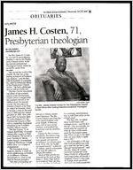 [Funeral program for James H. Costen]