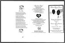 Home Going Service for Douglas Lee Dickerson "Dougie-D" and Damion Santez Dickerson "Dank", Thursday, April 27, 2006, 2:00 P.M., Mount Olive Baptist Church, Fort Mitchell, Alabama, Reverend Samuel Johnson, Pastor, Officiating, Sumbry Mortuary Staff, Directing