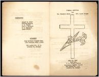 Funeral Services for Mr. Clarence Dixon, Mrs. Hazel Ringer, July 12, 1962, 1:00 P.M., W.R. McCall, Pastor, Providence Baptist Church, 659 Larkin St., S.W., Atlanta 14, Georgia