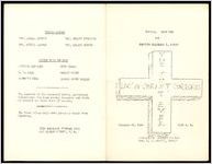 Funeral Services for Brother Clarence U. Dixon, January 20, 1962, 2:00 P.M., Providence Baptist Church, Rev. W.R. McCall, Pastor