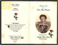 Homegoing Service for Sister Mary Edmondson, Saturday, June 7, 2003, 1:30 P.M., Randolph Baptist Church, Randolph Church Road, Union Point, Georgia