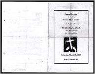 Funeral Services of the Late Deacon Mose Golden to be Held at the Mt. Olive Baptist Church, Fort Mitchell, Alabama, Rev. W.L. Lewis, Pastor, Saturday, March 29, 1969, 4:00 O'Clock P.M.