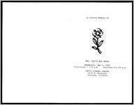 In Loving Memory of Mrs. Eddie Mae Grant, Wednesday, May 6, 1981, Visitation - 7 - 8 p.m., Services 8 - 8:30 p.m., Unity Funeral Palors 4114 S. Michigan, Chicago, Illinois