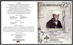 A Celebration of His Life, William Hugh Dorsey Hillman, Wednesday, September 9, 2015, 11:00 A.M., Donald Trimble Mortuary Chapel, 1876 Second Avenue, Decatur, Georgia 30032, Reverend Mark Seals, Eulogist