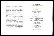 In Memory of Mr. Henry A. Howard, Sr.
