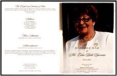 In Celebration of the Life of Mrs. Edna Ruth Lawrence, 1931-2015, Tuesday, July 21, 2015, 11:00 A.M., Big Bethel A.M.E. Church, 220 Auburn Avenue NE, Atlanta, Georgia 30303, Rev. John Foster, Sr., P.h.D., Senior Pastor, Officiating