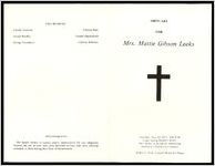 Obituary for Mrs. Mattie Gibson Leeks, Thursday, June 14, 1973 - 4:00 P.M., Cedar Spring Baptist Church, Rev. James A. Kendrick, Officiating, Interment - Southview Cemetery, Robert L. Parkes Funeral Home in Charge