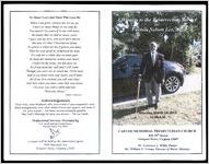 A Witness to the Resurrection Service, Vernon Nelson Lee, Sr., Saturday, March 14, 2015, 11:00 A.M., Carver Memorial Presbyterian Church, 830 25th Street, Newport News, Virginia 23607, Dr. Lawrence L. Willis, Pastor, Mr. William F. Crump, Director of Music Ministry