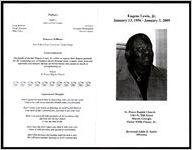 Eugene Lewis, Jr., January 13, 1956 - January 3, 2009, St. Peters Baptist Church, 1361 Ft. Hill Street, Macon, Georgia, Pastor Willie Finney, Sr., Reverend Eddie D. Smith, Officiating