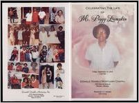 Celebrating the Life of Ms. Peggy Lumpkin, Friday, September 19, 2014, 1:00 P.M., Donald Trimble Mortuary Chapel, 1876 Second Avenue, Decatur, Georgia, Reverend J.E. Howard, Officiating