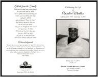Celebrating the Life of Walter Maddox, Sunrise: June 4, 1949 - Sunset: July 5, 2014, Friday, July 11, 2014, 11:00 a.m., Donald Trimble Mortuary Chapel, 1876 Second Avenue, Decatur, Georgia