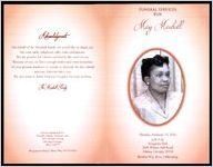 Funeral Services for Mary Marshall, Monday, February 15, 2016, 1:00 P.M., Kingdom Hall, 2606 Whites Mill Road, Atlanta, Georgia 30034, Brother W.J. Ross, Officiating