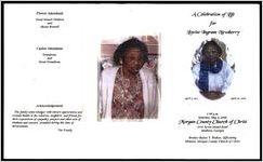 A Celebration of Life for Louise Ingram Newberry, April 3, 1913- April 30, 2006, 1:00 p.m., Saturday, May 6, 2006, Morgan County Church of Christ, 3541 Seven Island Road, Madison, Georgia, Brother Ruben T. Walker, Officiating, Minister, Morgan County Church of Christ
