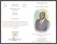 Homegoing Celebration For Deacon Eddie Lee Phelps, Sunrise: November 21, 1922, Sunset: June 21, 2013, Saturday, June 29, 2013, 12:00 Noon, Mount Olive Baptist Church, 469 Mt. Olive Road, Stockbridge, Georgia 30281, Rev. Dr. Terrance J. Gattis, D.Min, Senior Pastor