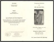 Homegoing Celebration for Mr. Joe Lewis Potts, Saturday, August 25, 2012, 12:00 P.M., Rising Grove Baptist Church, East Crovat Street, LaGrange, Georgia, Rev. Joannie Baskerville, Officiating