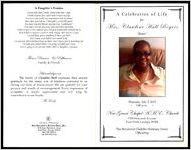 A Celebration of Life for Mrs. Claudine Hall Rogers "Sister", Thursday, July 2, 2015, 1:00 p.m., New Grant Chapel A.M.E. Church, 1319 Holcomb Avenue, East Point, Georgia 30344, The Reverend Chekibe Holman, Pastor, Officiating
