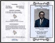 Home Going Celebration for Clarence Shannon, Thursday, October 4, 2007, 12:00 p.m., St. Paul A.M.E. Church, 2501 Shurling Drive, Macon, GA 31211, Rev. Ronald Slaughter, Officiating