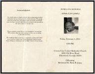 Homegoing Memorial Donald Jay Sowell, Friday, February 4, 2011, 6:00 PM, County Line United Methodist Church, 4031 Old River Road, Ellenwood, Georgia 30294, Officiating, Reverend Dr. Betty R. Jones
