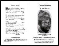 Funeral Services for Mr. Willie E. Spikes, Sunday, November 19, 1978, 12:00 Noon, Chapel of Sidney A. Jones Funeral Home, Rev. William Franklin Stokes II, Officiating, Interment - Evergreen Memorial Cemetery, Sidney A. Jones Funeral Home in Charge