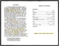 [Funeral program for Bessie Withers Yancey]