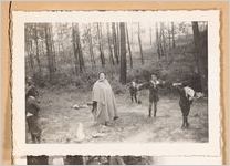Photograph of Boy Scouts and a woman at camp, Lovejoy, Georgia