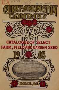 Catalogue of select farm, field and garden seeds