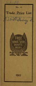 Trade price list of seeds of American conifers, trees, shrubs, herbs