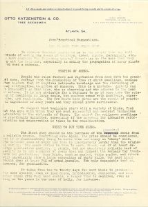 Some practical suggestions [on] how to make tree seeds grow / Otto Katzenstein & Company.