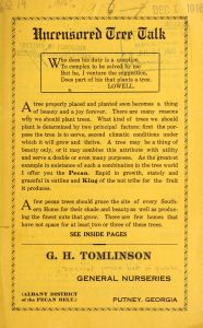 Uncensored tree talk [pecan tree circular and prices] / G.H. Tomlinson.