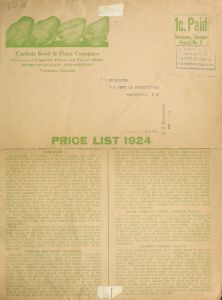 Price list 1924 / Carlisle Seed & Plant Company.
