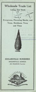Wholesale trade list : lining out stock/ Hogansville Nurseries ; Jno. Wilkinson, proprietor.