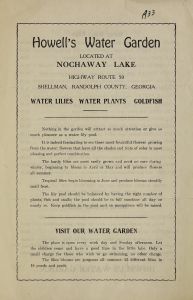 Water lilies, water plants, goldfish / Howell's Water Garden.