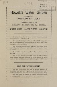 Water lilies, water plants, goldfish / Howell's Water Garden.