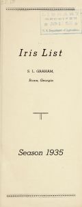 Iris list, season 1935 / S.L. Graham.