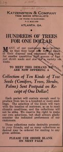 Hundreds of trees for one dollar / Katzenstein & Company, tree seeds specialists.