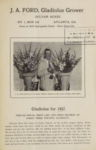 Gladiolus for 1937 / J. A. Ford, gladiolus grower ; Sylvan Acres.