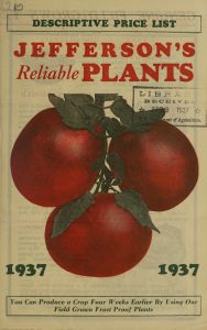 Jefferson's reliable plants, 1937 : descriptive price list / the Jefferson Farms.